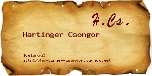 Hartinger Csongor névjegykártya